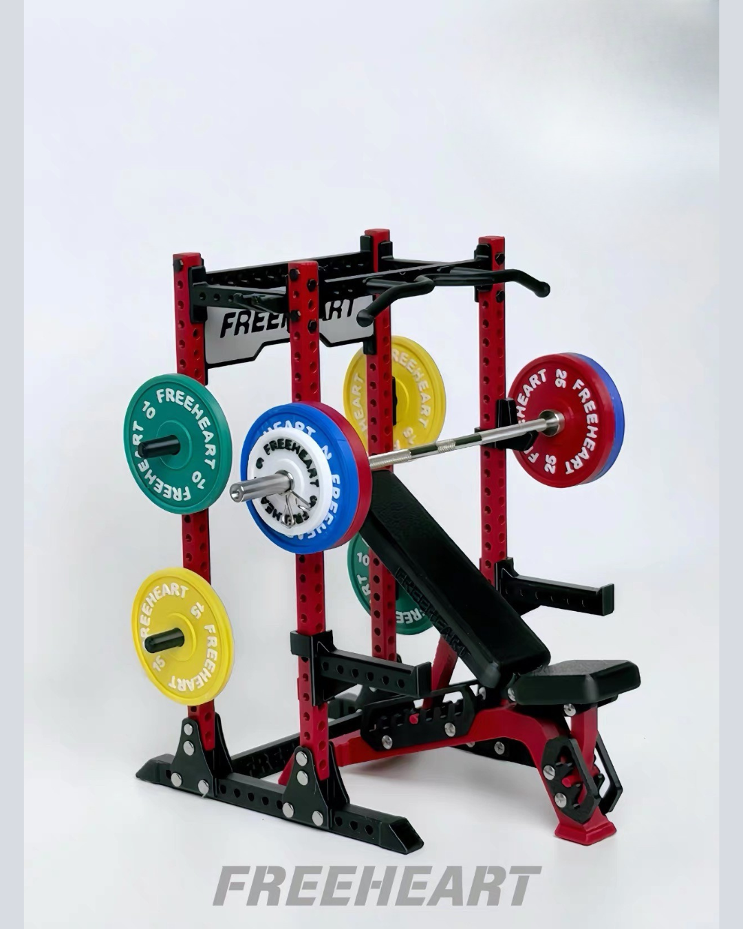 Mini Power Squat Rack Gym Collectible (Red Rack)