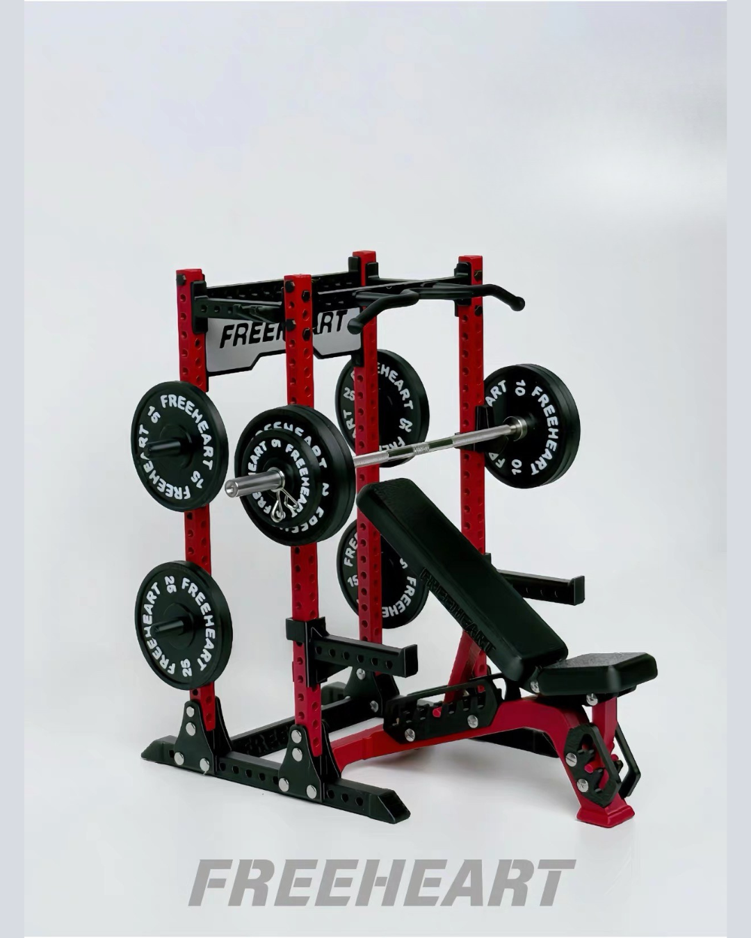Mini Power Squat Rack Gym Collectible (Red Rack)